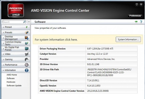 AMD Catalyst Legacy Display Driver Download