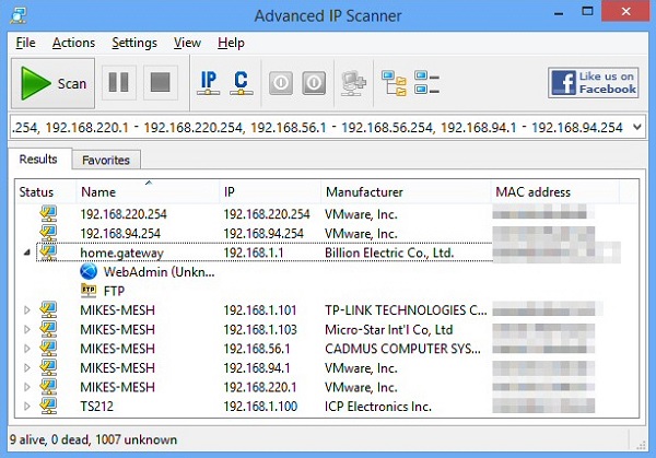 Advanced IP Scanner Download 32-64Bit