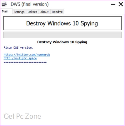 Destroy Windows 10 Spying Download 32-64Bit