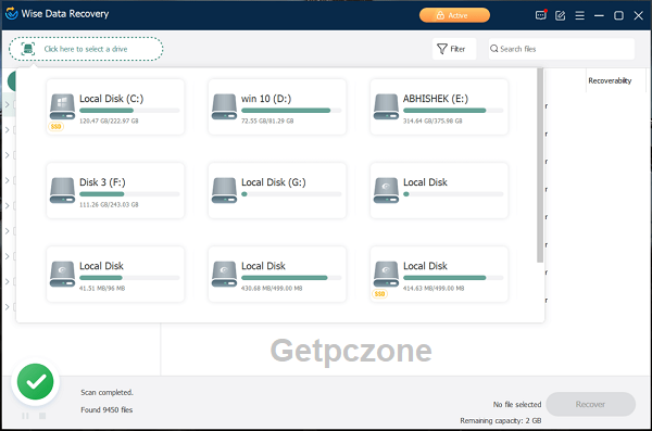 Wise Data Recovery 6.2