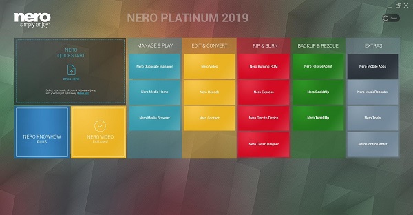 Nero 2019 Platinum 20.0 Download