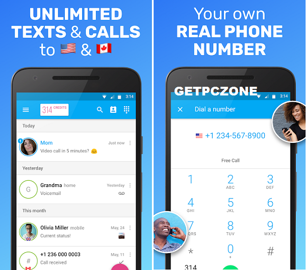 Text Me Text Free, Call Free, Second Phone Number 3.9.4 APK Download