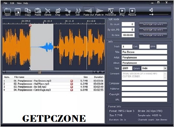 X-Wave MP3 Cutter Joiner 3.0 Free Download