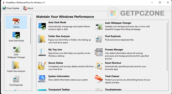 TweakNow WinSecret 3.7.0 Plus Download for Windows 10-11