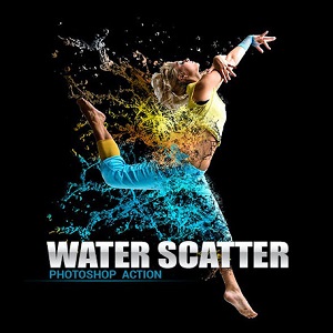Free Download Water Scatter 2 Photoshop Action