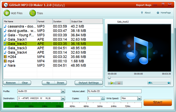 GiliSoft MP3 CD Maker