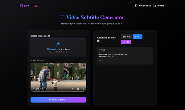 AI Video to SRT 2026 Portable